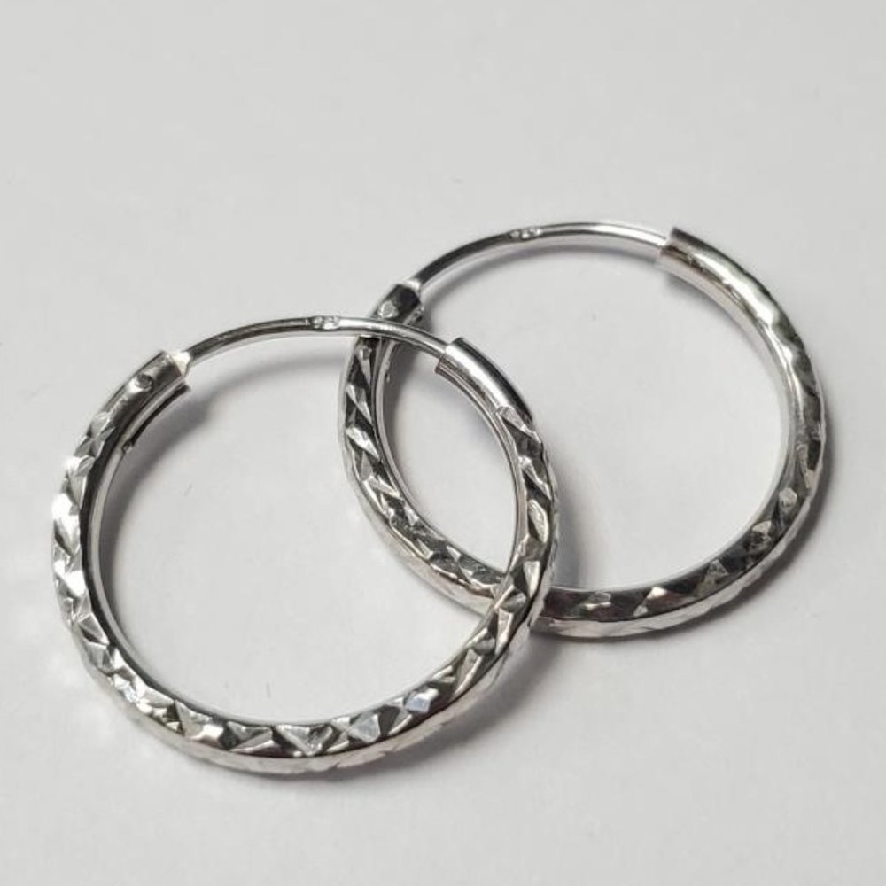 Sterling silver hoop earrings
